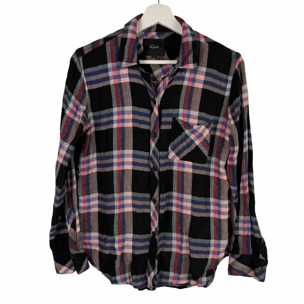 Rails size Small Hunter Button Down Flannel Shirt TEAR